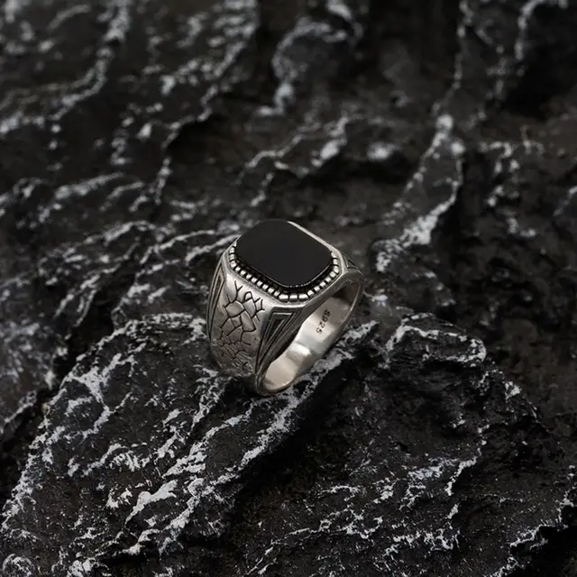 NEW＊トルコ製 ハンドメイド メンズリング シルバー925（八芒星