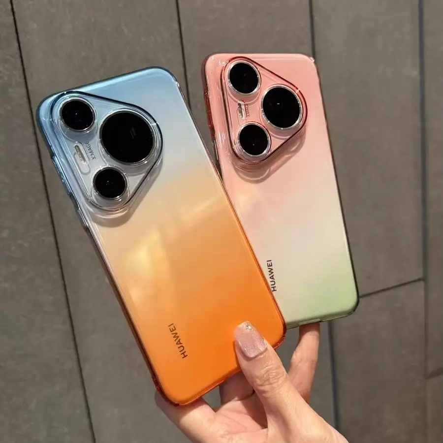 Gradient Transparent Hard PC Phone Case - Lightweight Ultra-Thin Bumper Cover