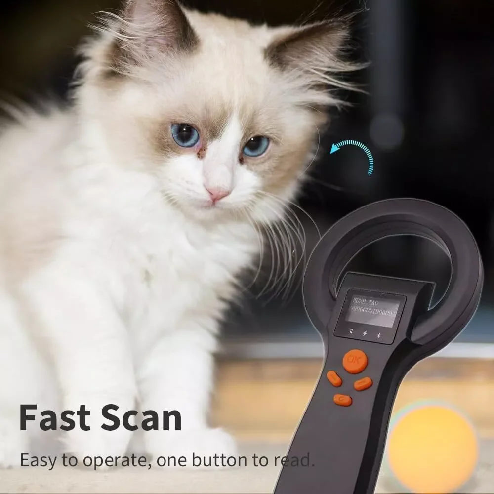 AVID 10/15 Digit Microchip RFID Pet Scanner Universal FDX-A FDX-B HDX Tag Reader