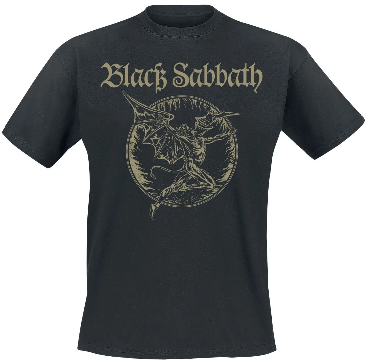 Black Sabbath Vintage Devil Print Baumwoll-T-Shirt für Männer und Frauen, Heavy Metal Band, Unisex, kurzärmelig