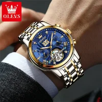 OLEVS 9910 Tourbillon Men Automatic Watch Original Waterproof Luminous Calendar Watch Skeleton Brand Luxury Men Mechanical Watch 2