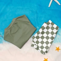 Elinfant Long Sleeve Swimsuits Baby Girls Swimwears Summer Bikini Set Kids Toddler Learn Swimming Suits Hat 5
