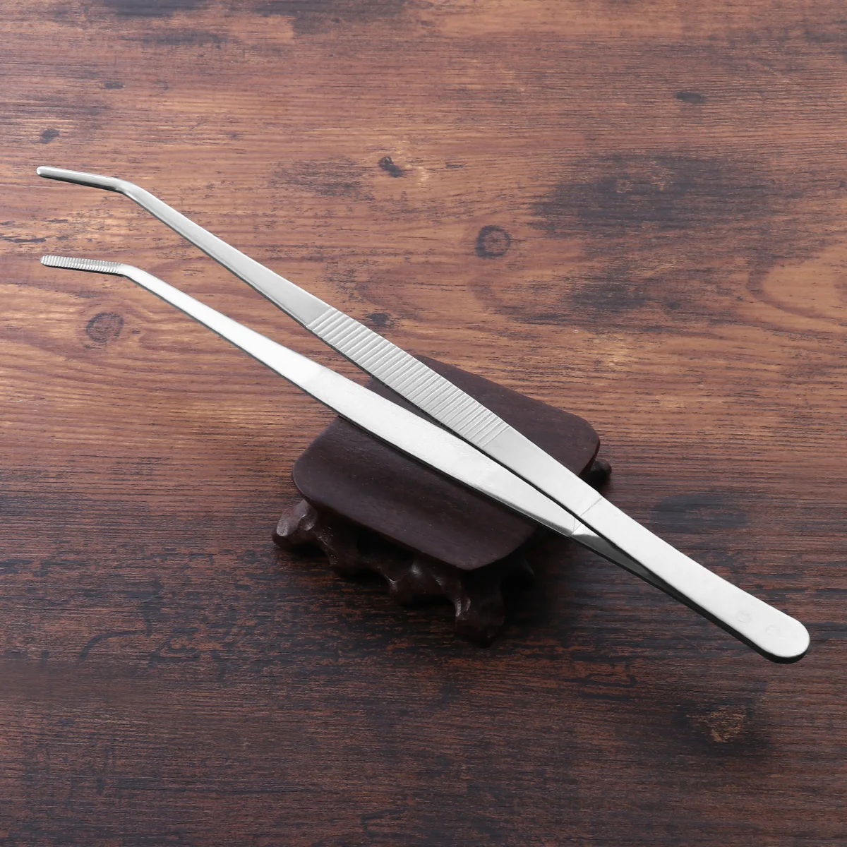 Reptile Feeding Tongs 25CM Long Stainless Steel Straight and Curved Nippers Tweezers Reptile Feeding Tongs for Reptile Snakes Lizards Spider