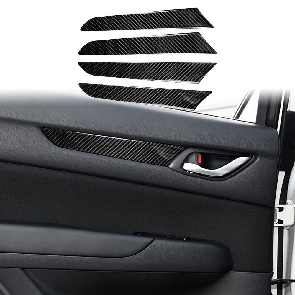 

Real Carbon Fiber For Mazda CX-5 2017-2018 Car Door Panel Decoration Stickers Auto Modification Accessories