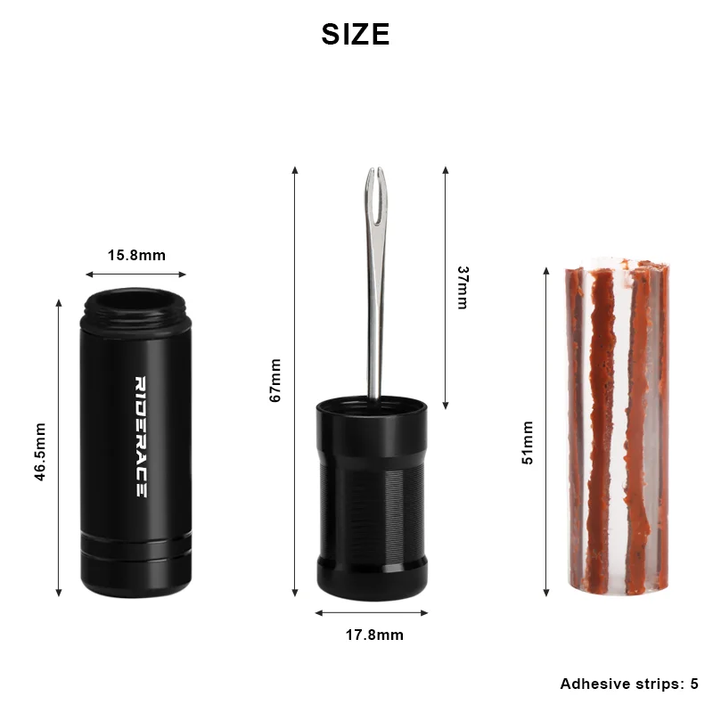 Universal Bicycle Tire Repair Kit with Tubeless Tyre Sealant and Drill Set for Mountain and Road Cycling