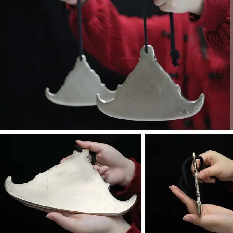 Nepalese Hand-made Triangular Iron Chimes Yoga Meditation