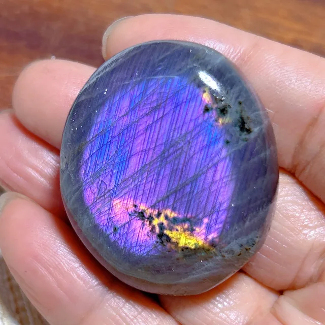 Cristaux naturels bleu violet Labradorite palmiers poli coloré Flashy pierres précieuses minerai minéral décorations pour la maison décor de chambre cadeaux 1