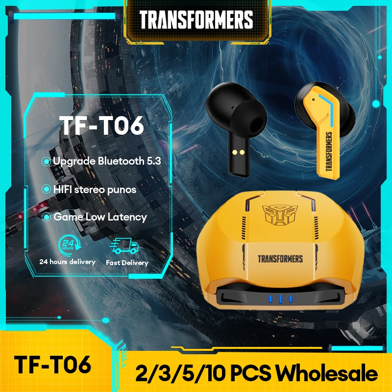 Choice TRANSFORMERS TF-T06 Wireless Gaming Gamer Earphones Bluetooth 5.3 Low Latency Noise Reduction Headphones Music Earbuds