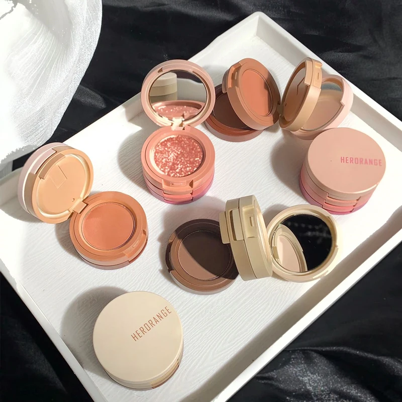 Eye Shadow Plate 3 Warna Cute Nude Glitter Eyeshadow Palette Kosmetik Pelbagai Fungsi Pembayang Mata Tricolor Pearlescent Sandwich Macaron Eyesha