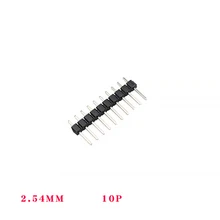  10PCS 1x1/ 2/3/4/5/6/7/8/10/12/20/40 copper 2.54mm Male 40 Pin Single Row Straight Round Pin Header Strip 