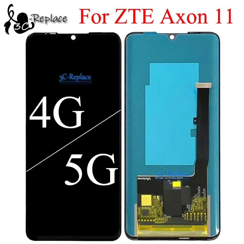 Amoled Black 6.47 Inch For ZTE Axon 11 4G 5G A2021 A2021G A2021L