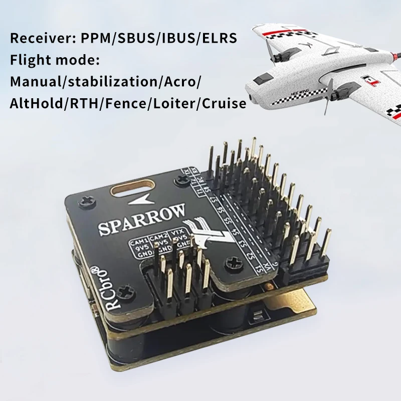 LF LeFei Sparrow V3 Pro OSD Flight Controller Mini FC U7 GPS Gyro Stabilization ELRS PPM SBUS CRSF For RC FPV Airplane Drone 3