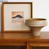 Creative Ceramic Flower Pots Desk Decoration Hammer Pattern Texture Goblet Vase Artificial Flowers Decorative Floral Arrangement 4