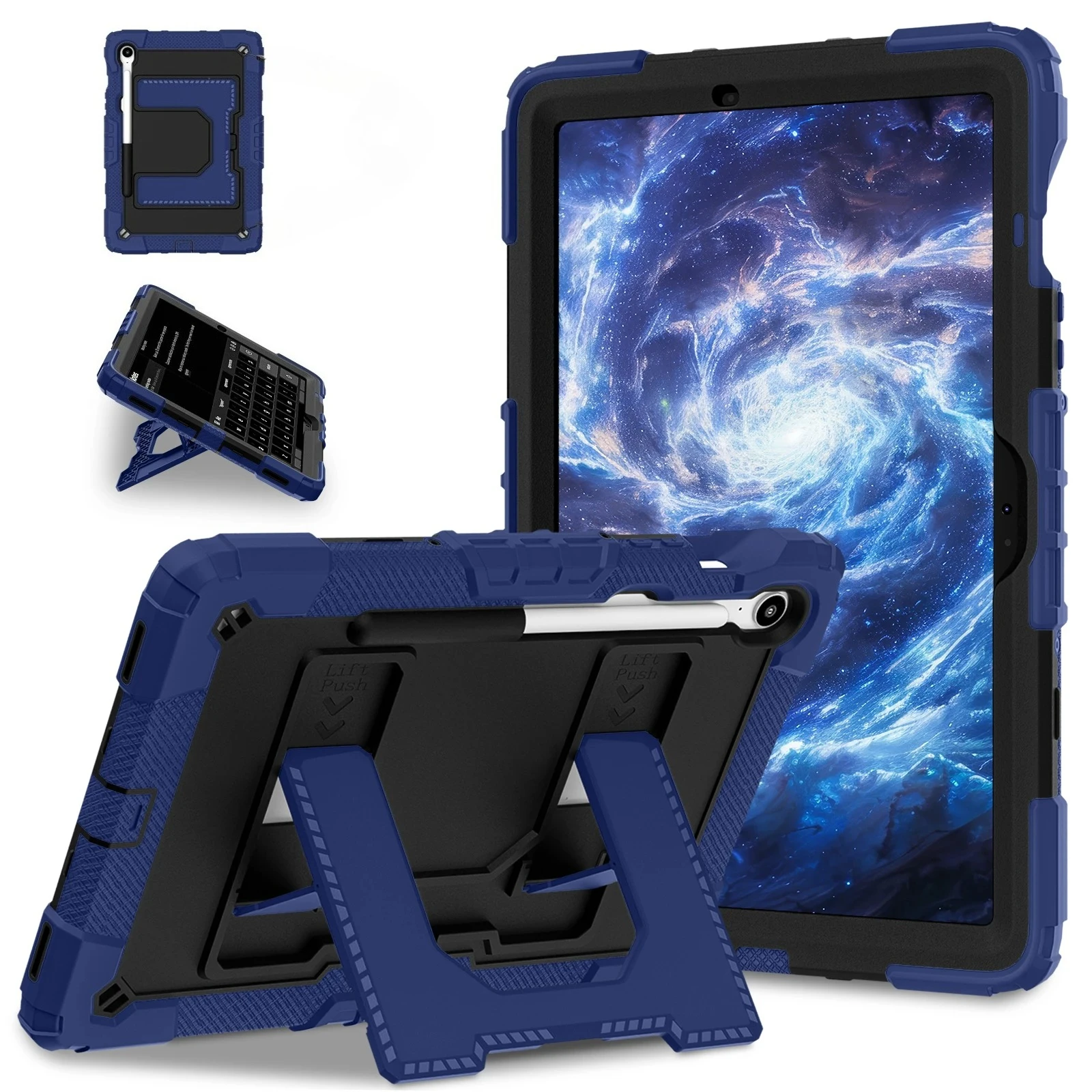 Rugged Samsung Tablet Case with Handle Stand and Pen Slot - Shockproof Design