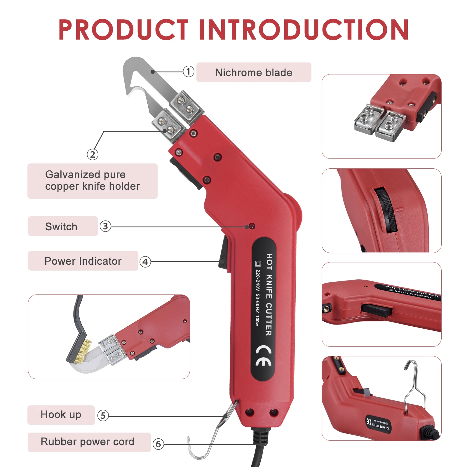 Foam Cutter Hot Knife 110/240V 100W Electric Foam Polystyrene Cutting Machine Styrofoam Cutter DIY Cutting Tools 5