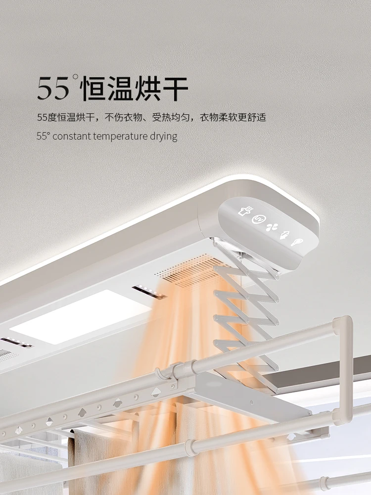 drying rack for clothes electric drying rack lifting intelligent remote  control automatic top retractable clothes rail machine