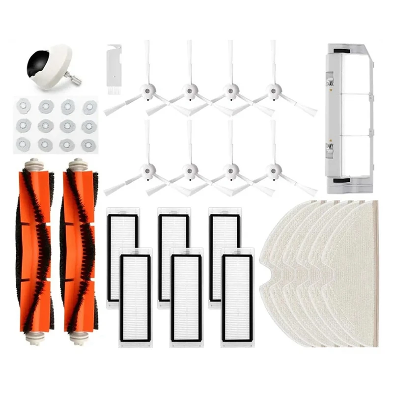 

For Roborock P5 T6 T7pro Robot Vacuum Cleaner Main Side Brush Cover Water Tank Filter Mop Cloth Castor Wheel Parts