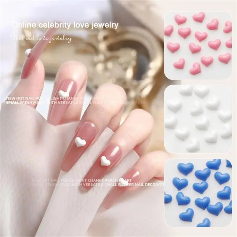 

Украшения для дизайна ногтей в форме сердца, подвески из смолы, аксессуары для маникюра