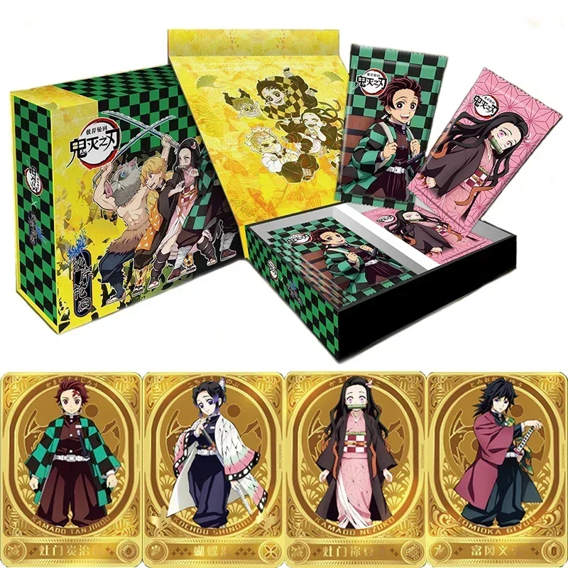 New Demon Slayer Cards The other shore reincarnation Tanjirou Nezuko Anime Figure GX SZR Rare Collectible Card Kids Gift Toy