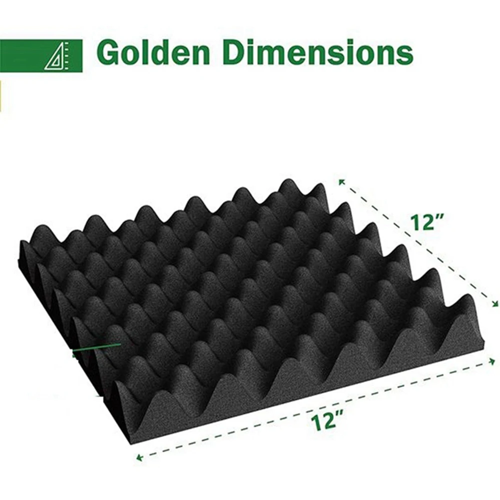 

12 Pack Self Adhesive Acoustic Foam Panels Fireproof Soundproofing Treatment Wall Panel,Reduce Noise Foam for Studio,Etc