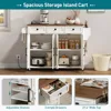 Kitchen Island with Drop Leaf, Kitchen Cart with Charging Station,Kitchen Table with Storage,Rolling Island Table with 3 Drawers 4