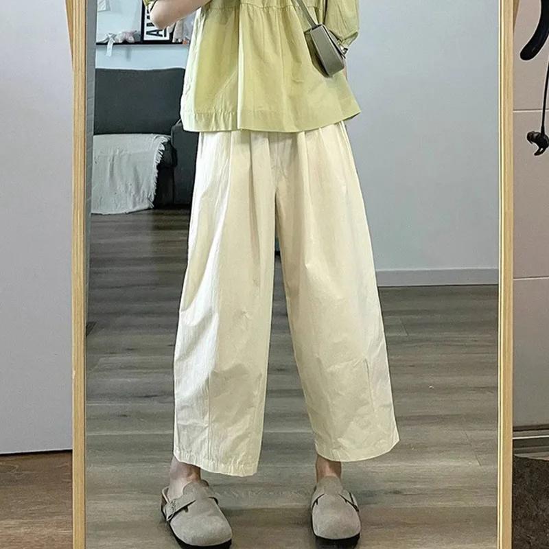 Maternity Pants Spring Summer Thin Casual Wide-Legged Large Size Work Bottoming