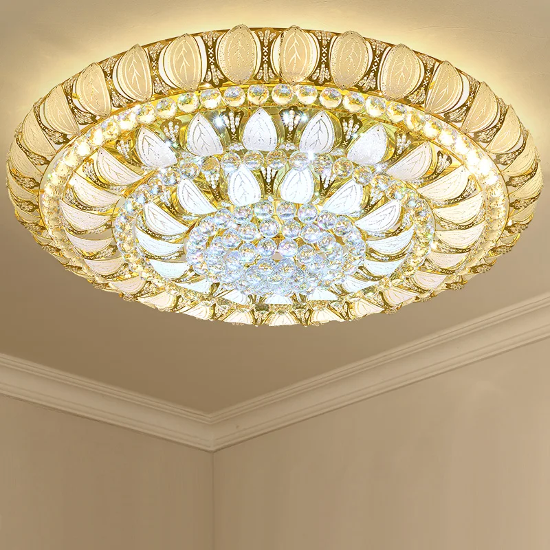 

Luxury Lustre Modern Crystal Chandelier Chrome Finish LED Ceiling Lamp for Livingroom Bedroom Indoor Lamp 110-240V