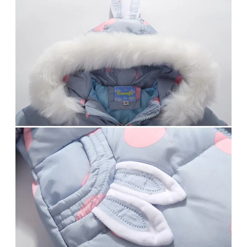 Russian Winter Suit for Children Baby Girl Duck Down Jacket and Pants 2pcs Warm Clothing Set Thermal Kids Clothes Snow Wear