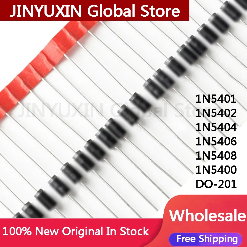 100PCS-1N5400-1N5401-1N5402-1N5404-1N5406-1N5408-inline-DO-201-diode-IC ...