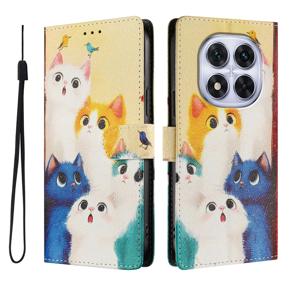 Butterfly Printed Cartoon Leather Wallet Flip Case - Stylish Phone Book Cover