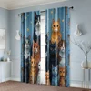 2pcs, Curtains&Drapes 2D print Whimsical Cat Machine Washable Polyester (without rod) Decorations Clearance Ldeal for Bedroom, 6