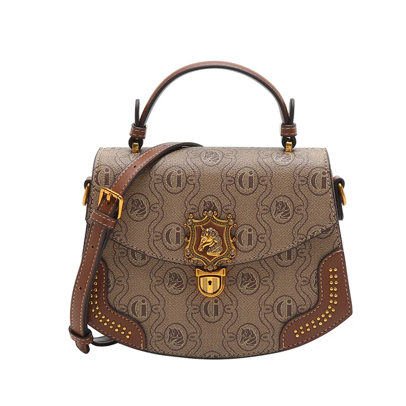 

Printed Saddle 2024 Premium Women's Handheld Shoulder Bag Female Women Messenger Bags Flap Luxury Ladies Shop Online Handbags