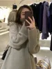 2024 Autumn/Winter New 100% Cashmere Wool Turtleneck Sweater Women's High Neck Knit Pullover Soft Comfortable Top Loose Jumper 5