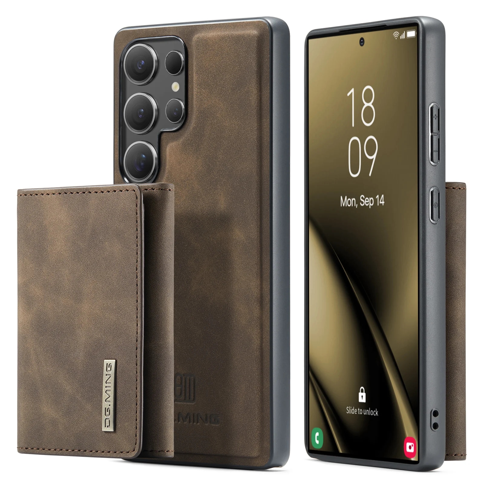 Premium Detachable Leather Magnetic Wallet Case by DG.MING