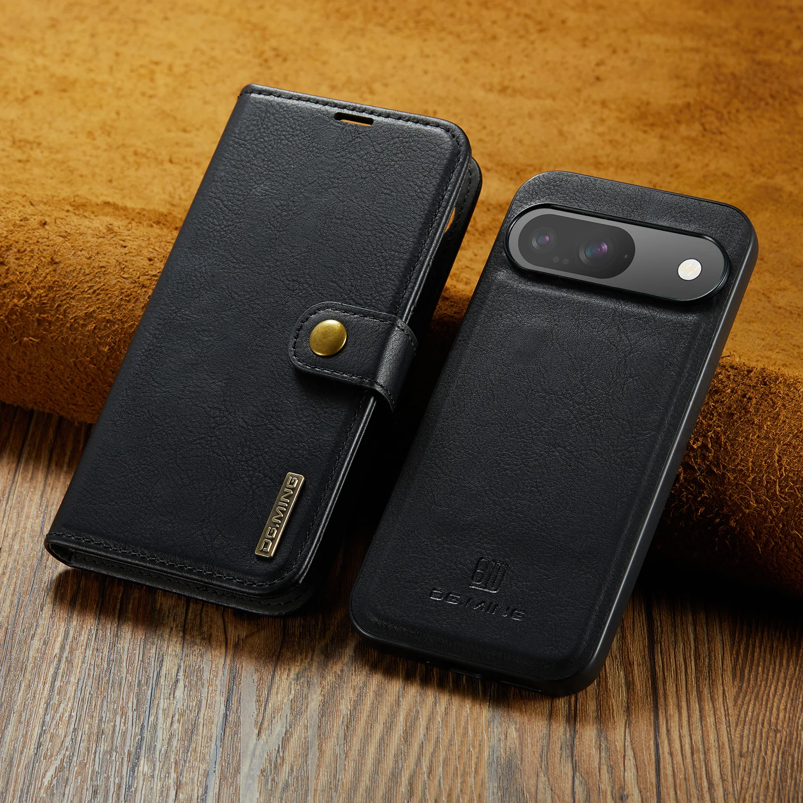 Premium Detachable Magnetic Leather Wallet Phone Case with Card Slot and Protective Flip Cover