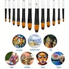Acrylic Paint Brushes Set, 12pcs Professional Artist Paintbrushes for Acrylic Watercolor Oil Painting, Face Body Nail Art, Craft 6