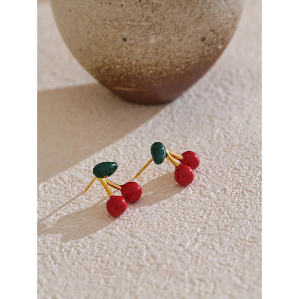 Yhpup Stainless Steel Enamel Fashion Stud Jewelry
