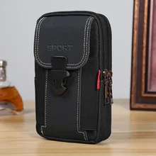  Fashion Men Multi-function PU Leather Fanny Waist Bag Casual Mobile Phone Purse Pocket Male Outdoor Travel Sports Belt Bum Pouch 