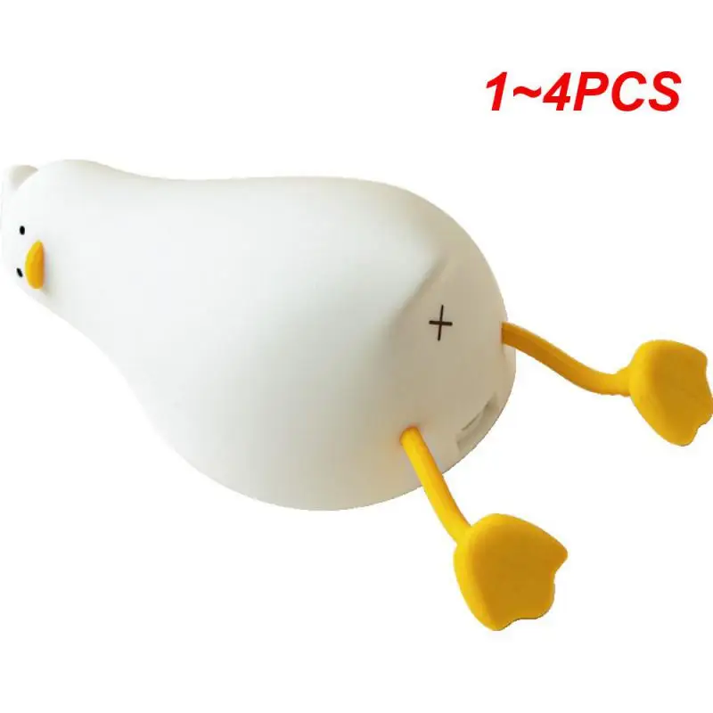 

1~4PCS Duck Nightlights Led Night Light Duckling Rechargeable Lamp USB Cartoon Silicone Children Kid Bedroom Decoration Birthday