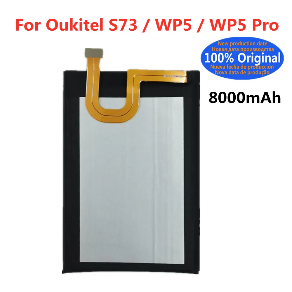

New 8000mAh 100% Original Battery For Oukitel WP5 / WP5 Pro S73 S 73 Mobile Phone Bateria Batteries In Stock Fast Shipping