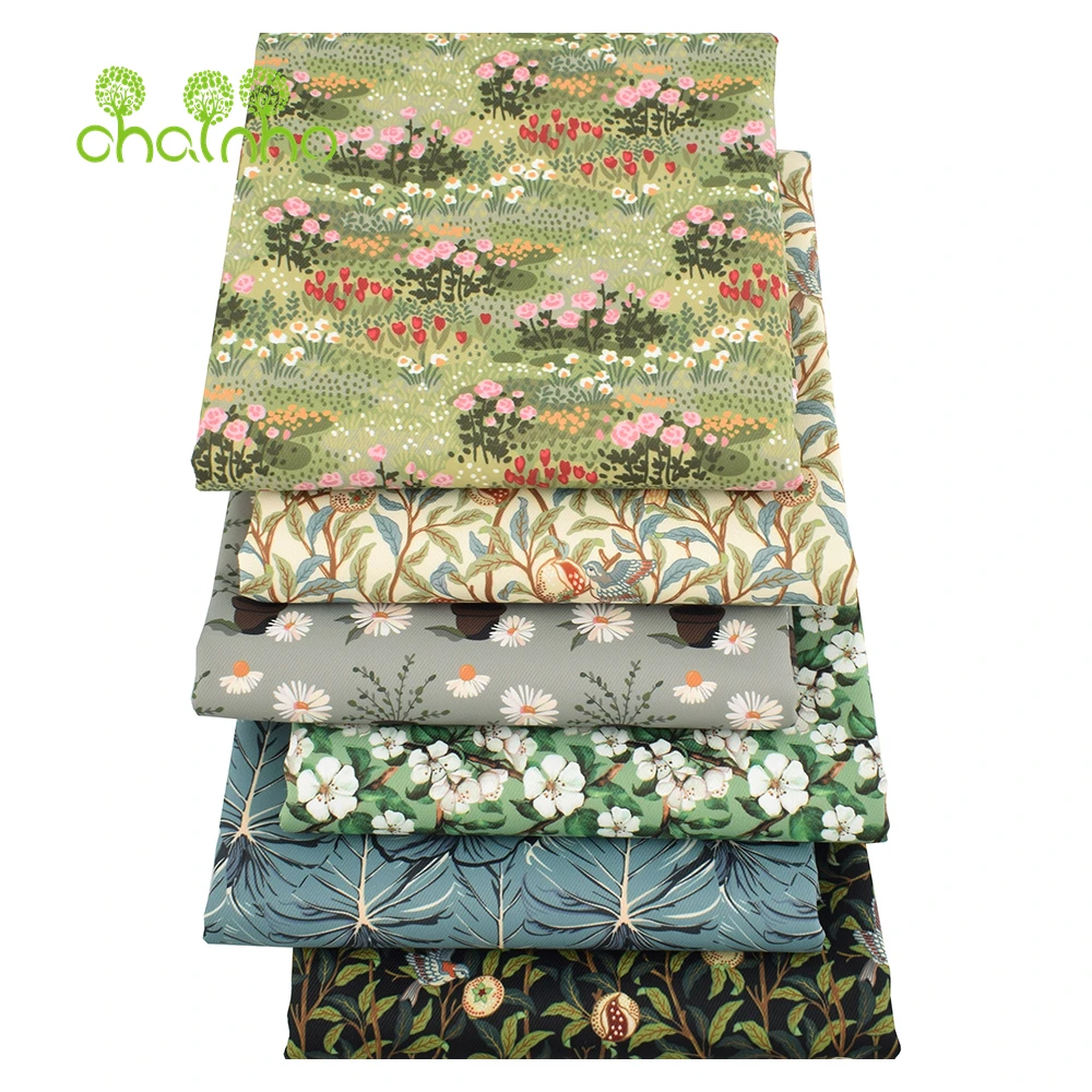 Chainho,Digital Printing Waterproof Fabric,DIY Sewing Quilting Material,Patchwork Cloth,Floral & Cartoon Series,25WP1
