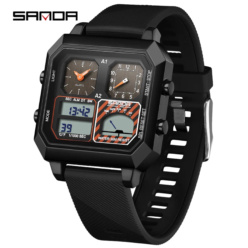 SANDA 6210 Fashion Electronic Watch Student Smart Outdoor Sports