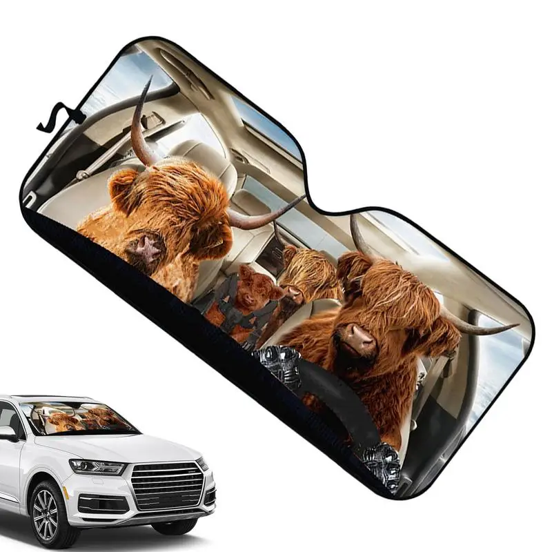 

Солнцезащитный козырек для автомобиля, складной козырек на лобовое стекло, с милым забавным рисунком, теплоизоляция, охлаждение, защита от солнца