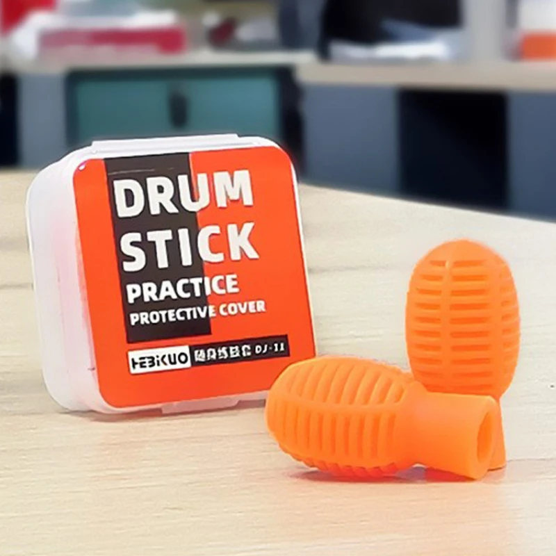 2pcs Silicone Drum Stick Sleeve Caps Drumstick Practice Tip Mute Damper Protective Mute Cover Cap Musical Instrument Accessories drum stick sleeve