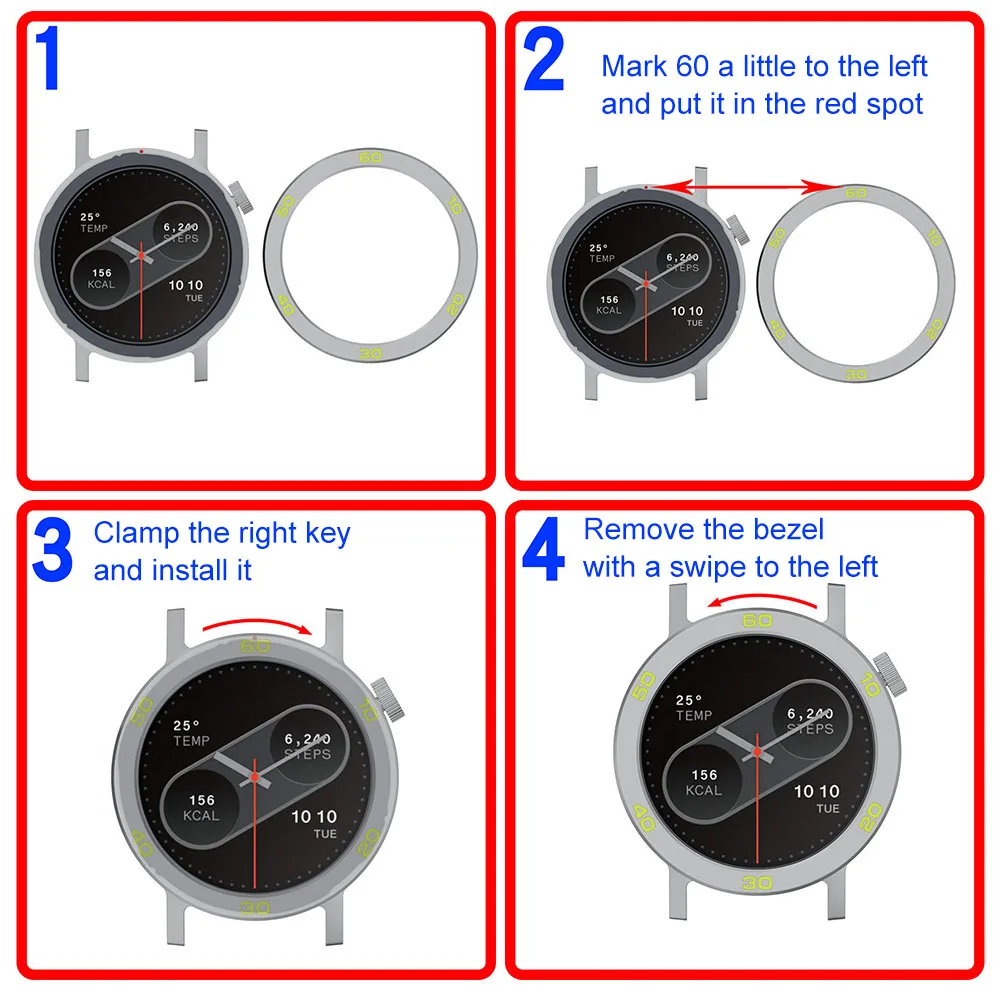 For CMF Watch Pro 2 Smartwatch Metal Bezel Ring Replacement Watch Screen Protector Bezel  Smart Watch Case Strap Cover Frame