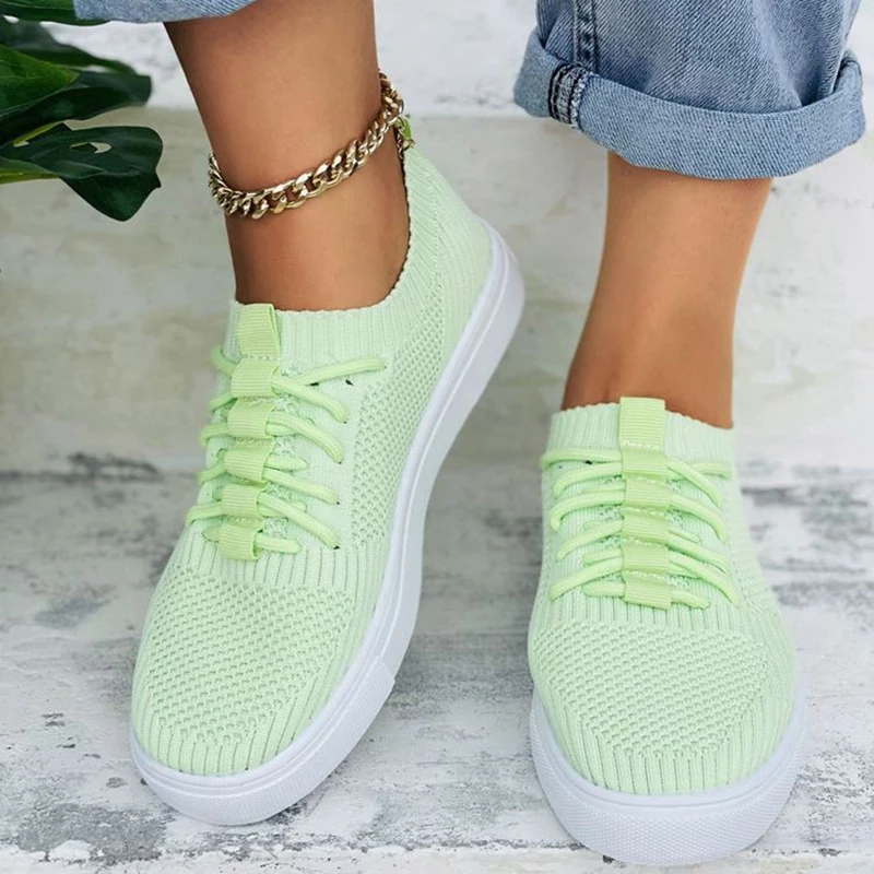 Women Shoes Fashion Breathable Walking Mesh Flat Shoes Woman Casual Sneakers Women 2023 Tenis Feminino Female Shoes