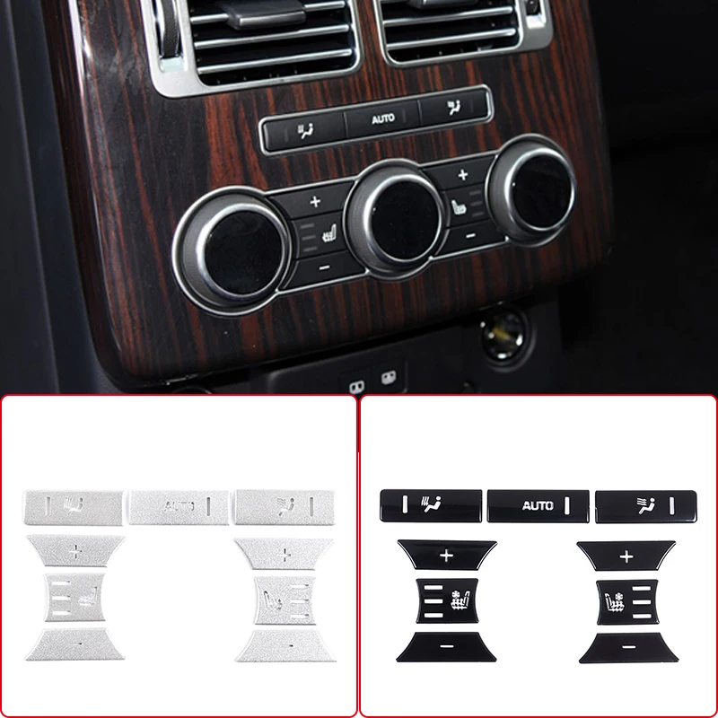 

For Land Rover Range Rover Vogue 2013-2017 Car Rear Row AC Air Conditioner Switch Button Sequin Cover Sticker Trim Accessories