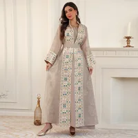 Abaya de l'Aïd pour femme, robe de soirée, ensemble 2 pièces, Kaftan Jalabiya, élégante, musulmane, Dubaï, Vestidos Largo, Ramadan, Caftan, Robe longue, Abayas 2026 2