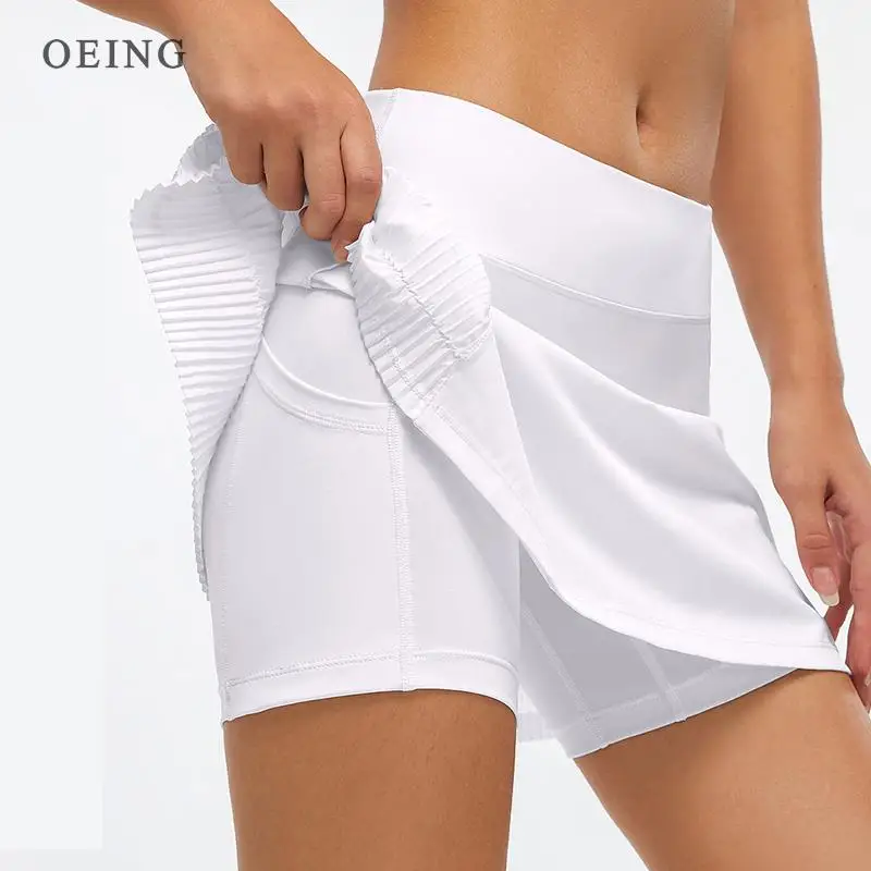 Women Sports Tennis Skirts Fitness Running Shorts High Waist Athletic Skirt With Pockets Pleated Sport Skort Golf Sportswear sports shorts sports skirt