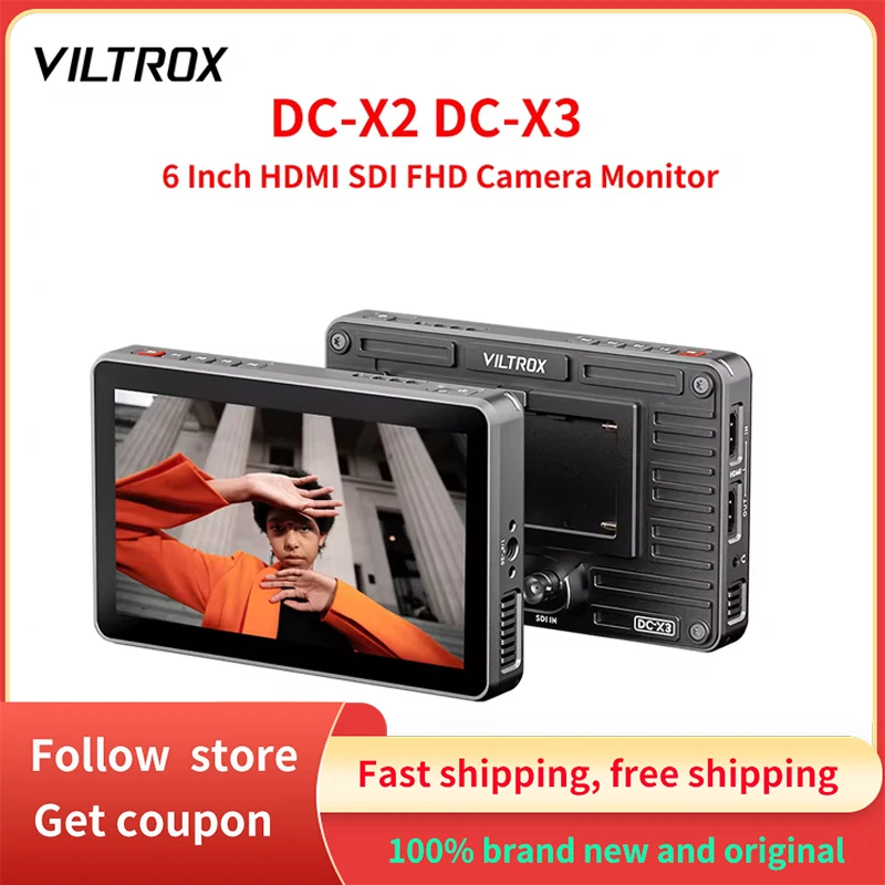 Viltrox DC-X3 DC-X2 6 Inch 4K touch screen portable DSLR field monitor 2000 Nits 1080P IPS HMDI SDI HD FHD